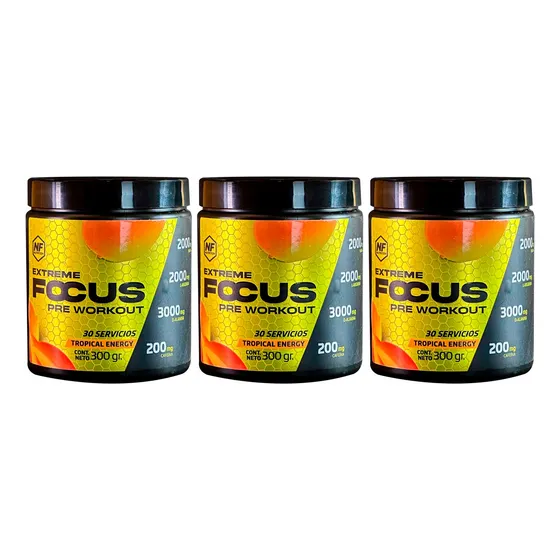 Nf Nutrition Kit X3 Extreme Focus Suplemento Tropical 300 3c