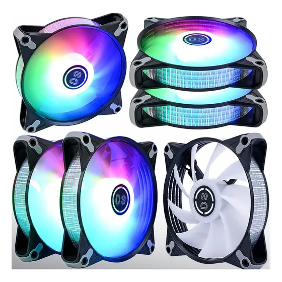 Ventiladores Led Rgb Enfriadores Cpu Paquete De 6 Unidades.