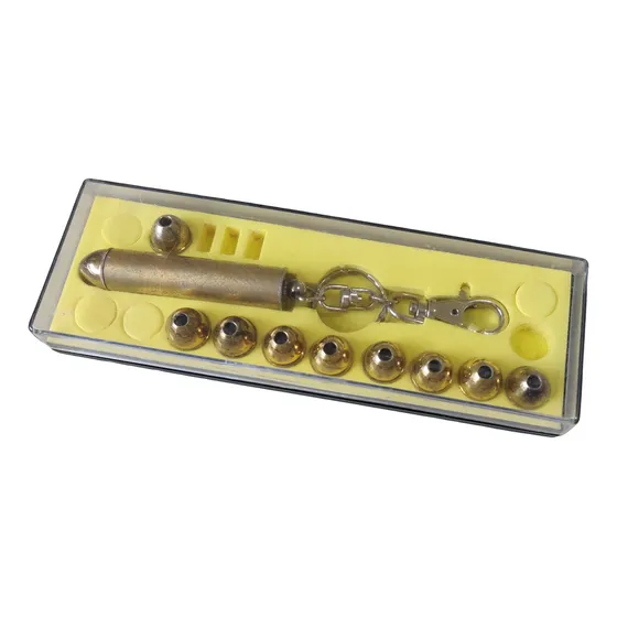 Laser Rojo Puntero Dorado 10 Puntas Diseños