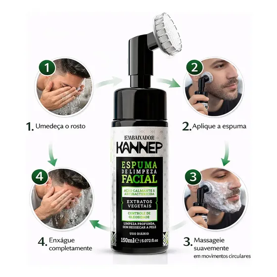 Espuma Limpeza Facial Embaixador 150ml Antibacteriana Controle Oleosidade Calmante