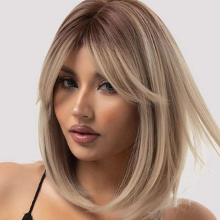 Pelucas Para Mujer pelo Liso Cortas bob Cabello Natural Pelucas Para Mujer pelo Liso Cortas bob Cabello Natural