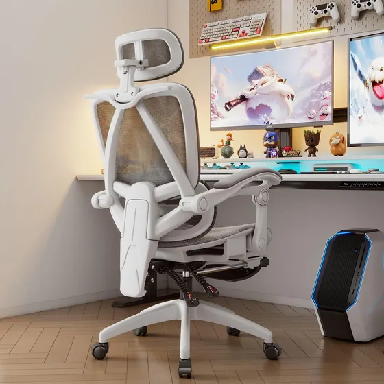 Cadeira De Escritório Ergonômica Premium Python Fly Cor Cinza Material Do Estofamento Malha Elástica