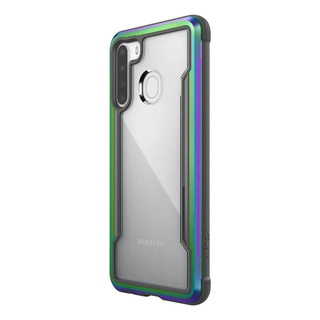 Funda Transparente Borde Iridiscente Para Samsung Galaxy A21 Funda Transparente Borde Iridiscente Para Samsung Galaxy A21