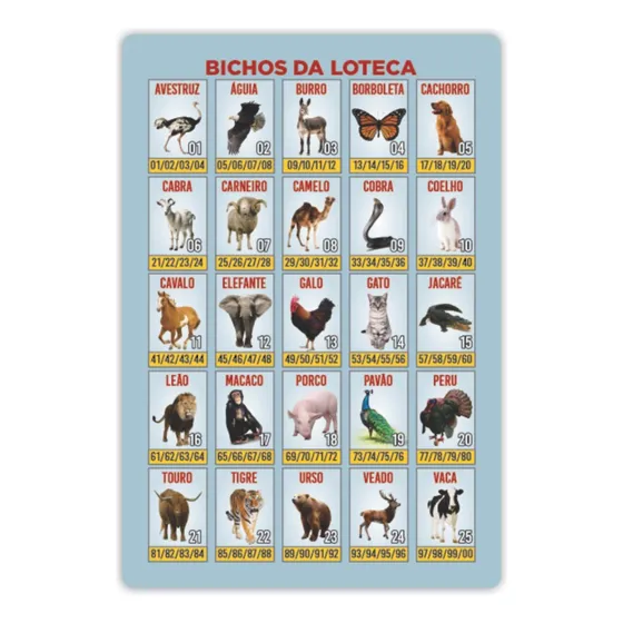 1000 Calendários De Bolso Animais Jogo Do Bicho Brinde 2024 
