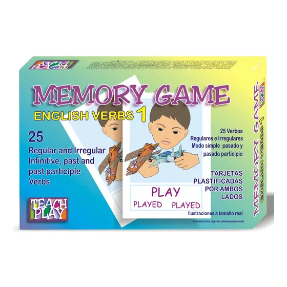 Juego De Memoria De Verbos Regulares En Inglés Teach Play