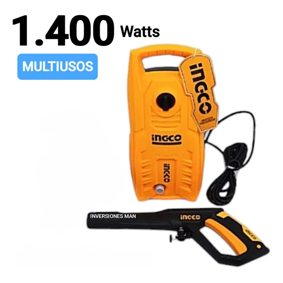 Potente Hidrolavadora 1.400 Watts 100% Cobre Multiusos Nueva