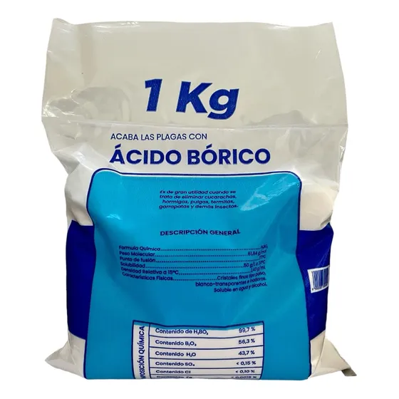Ácido Bórico 1 Kg Para El Control De Baratas Y Cucarachas