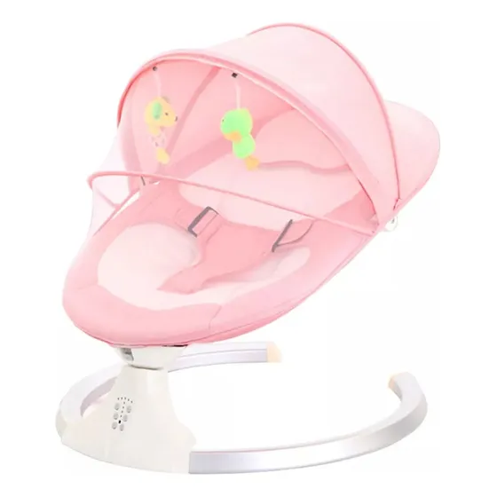 Banna Mecedora Eléctrica Para Bebé, Columpio De Bebé Musical, Hamaca Para Bebé Con Mosquitera, Silla Mecedora Para Bebe, Silla Acolchada Multifuncional Para Bebés (rosa)