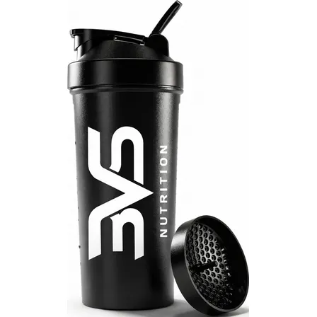Coqueteleira / Shaker Preta - Academia 600ml - 3vs Nutrition Preto