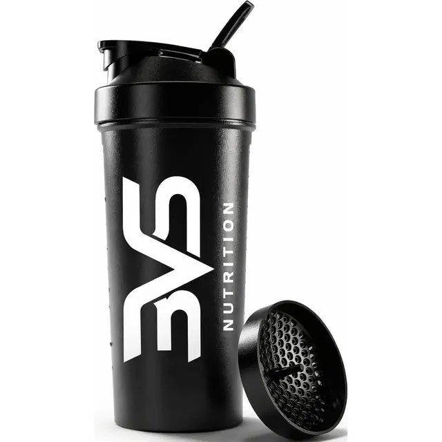 Coqueteleira / Shaker Preta - Academia 600ml - 3vs Nutrition