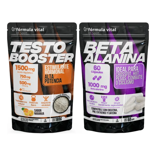Pack Testobooster 180gr + Beta Alanina 60caps Naranja Fv