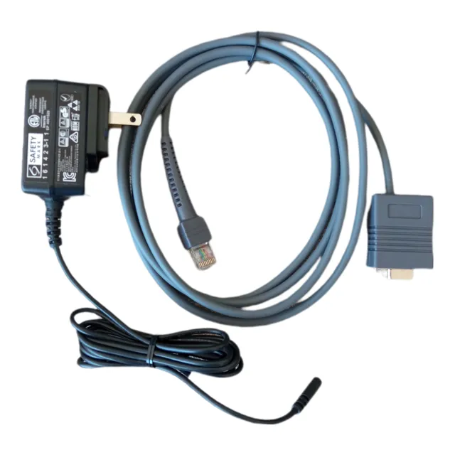 Cable Rs-232 Serial Y Fuente Para Lector Zebra Ds9308 Ds2208