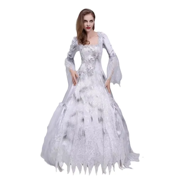 Disfraz De Halloween/vestido De Actuación De Novia Fantasma