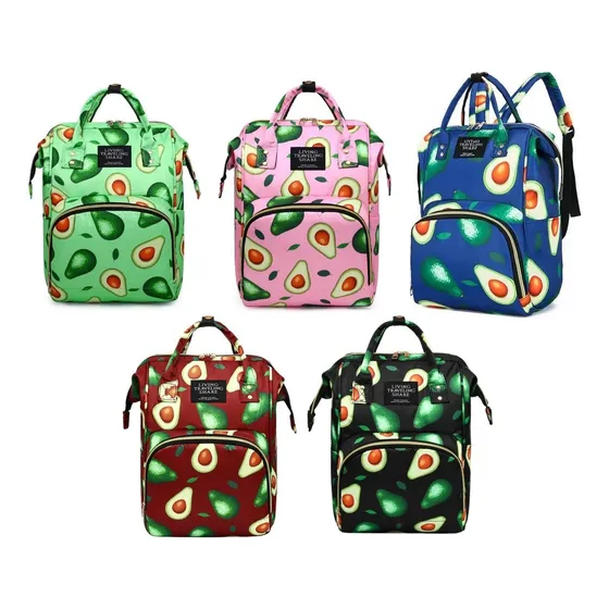 Bolso Morral Pañalera Estampadas De Aguacates