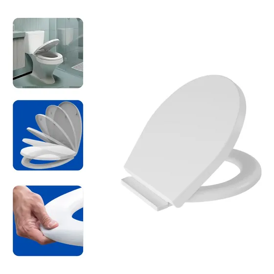 Tampa Vaso Sanitário Oval Almofadada Com Amortecedor