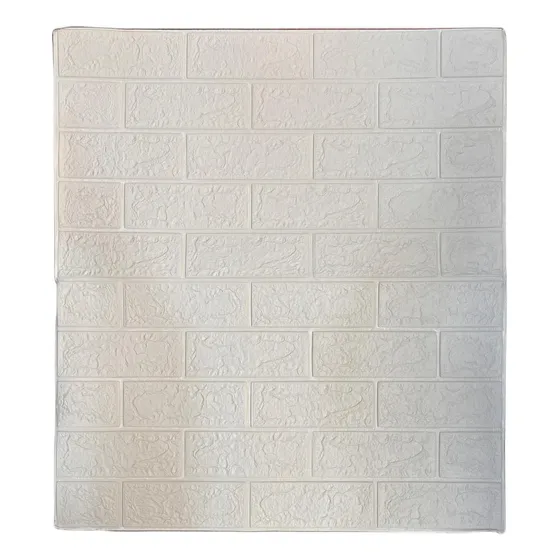 Vinil Autoadhesivo Para Pared Ladrillo Blanco 3d Paq. 2und
