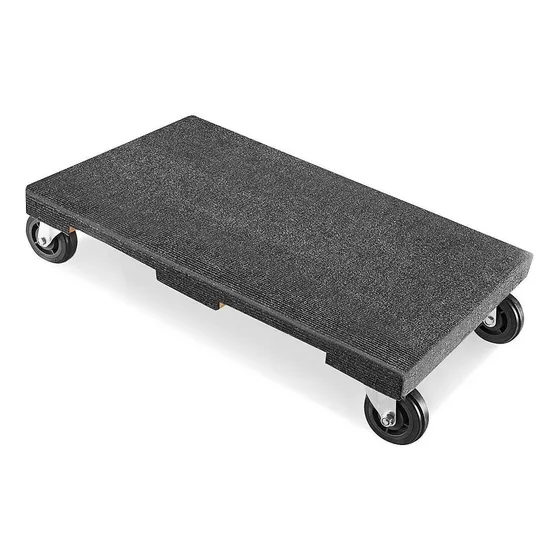 Plataforma Alfombrada,superficie Sólida-76x46cm,ruedas 102mm