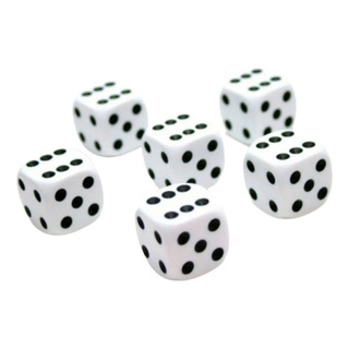 Kit Lote 100 Dados Brancos 6 Faces Jogos Rpg 16mm Conjunto Kit Lote 100 Dados Brancos 6 Faces Jogos Rpg 16mm Conjunto