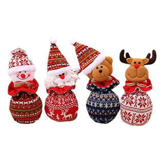 4pcs Bolsa De Dulces De Regalo Con Cordón Navidad Para 4pcs Bolsa De Dulces De Regalo Con Cordón Navidad Para