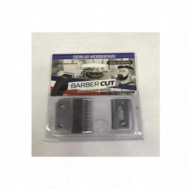 Cuchillas Microdentadas Turbox Barbercut Repuesto Inoxidable Color Plateado