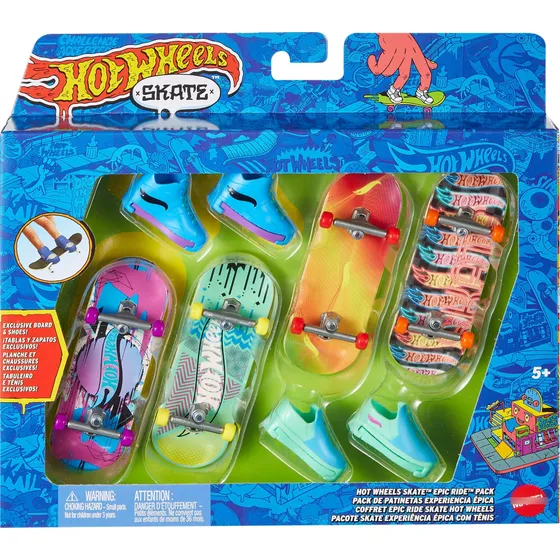 Skate Hot Wheels Tony Hawk Con Zapato Y 4 Tablas Montadas Color Nombre Del Diseño