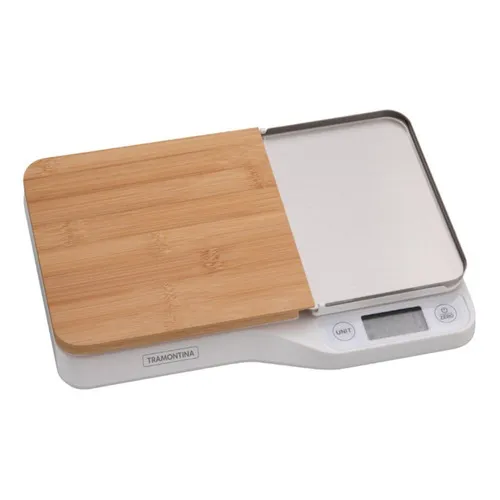 Balanza De Cocina Digital 5 Kg Tramontina Funcion Tara Color Blanco