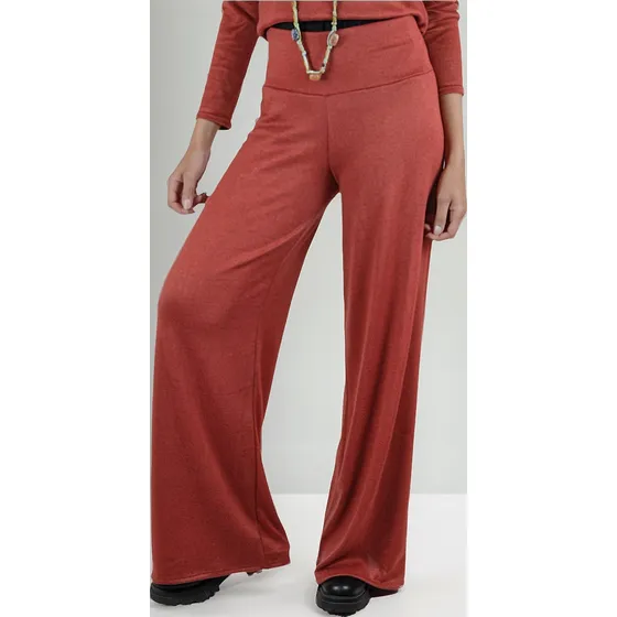 Pantalón Palazzo Lanilla Guayacan