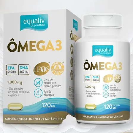 Ômega 3 Equaliv 120 Cápsulas – IFOS + FOS Alta Pureza