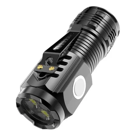 Linterna Led Tactica Recargable Usb Camping Caza Pontente Linterna Negro Luz Blanco