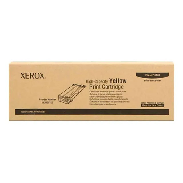Cartucho Toner Xerox 113r00725 Amarilo Original Phaser 6180
