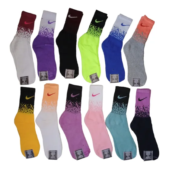 Media Docena De Medias Deportivas Nike Mapeadas (6 Pares )