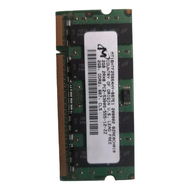 Memoria Sodimm 2gb 5300s 2rx8 Ddr2 Mt16htf25664hy-667e1