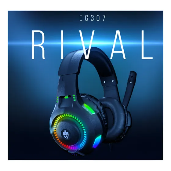 Headset Gamer Rival Eg307 Rgb P2/p3 Para Jogos Preto