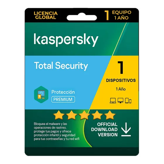 Kaspersky Total Security 1 Pc 1 Año - Digital Original