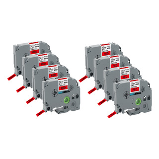 Paquete De 8 Correas Para Brother Tze-431 P-touch, Color Roj Paquete De 8 Correas Para Brother Tze-431 P-touch, Color Roj