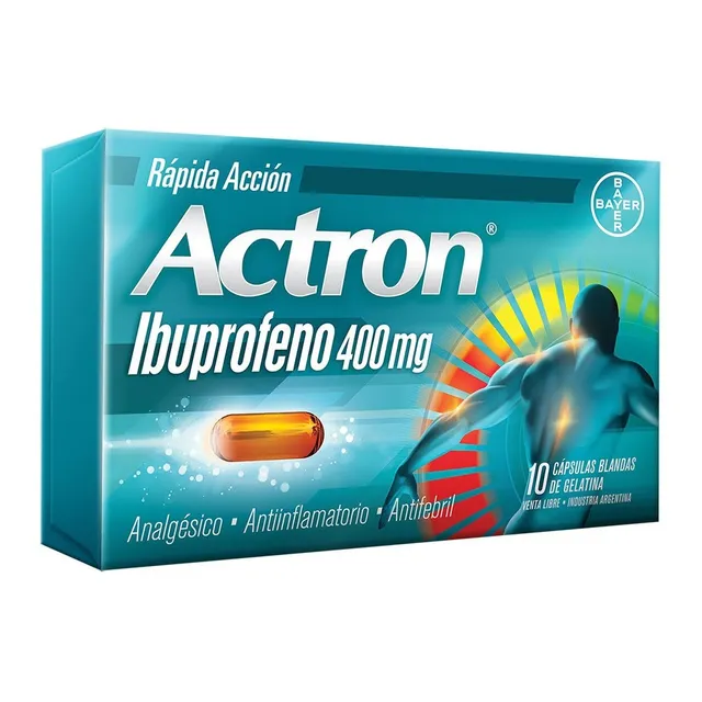 Actron 400 Mg X 10 Cápsulas - Ibuprofeno Bayer®
