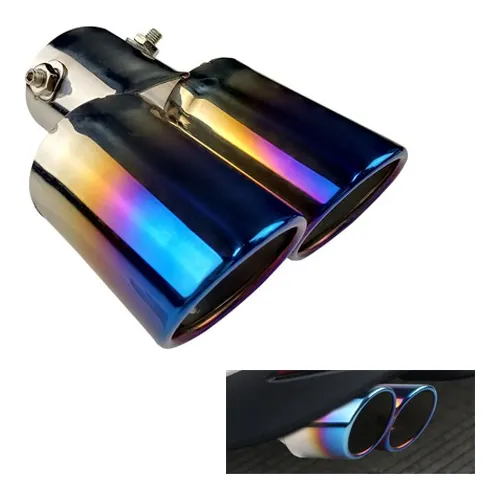 Cola De Escape Doble Universal Para Auto