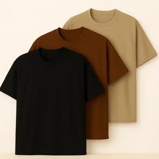 Kit 3 Camiseta Lisa Unissex 100% Algodão Alta Qualidade