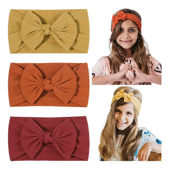 Jollybows 3pcs Baby Nylon Bands Bandas De Cabelo Elásticas D