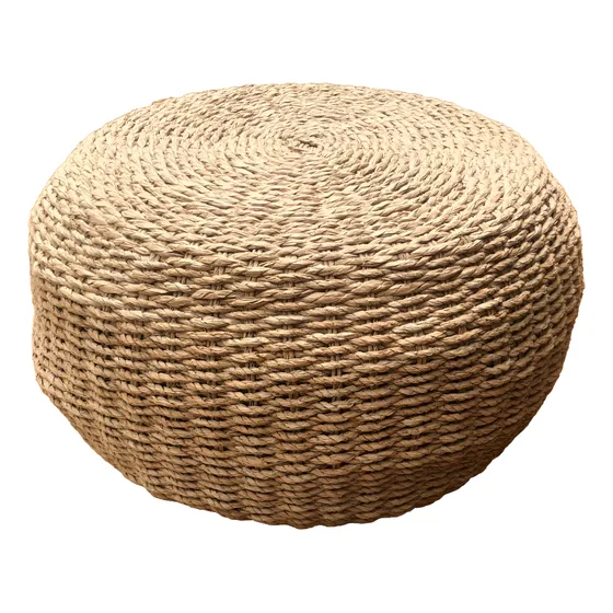 Puff De Seagrass Sin Patas De 65x35 Cm Importado De Vietnam