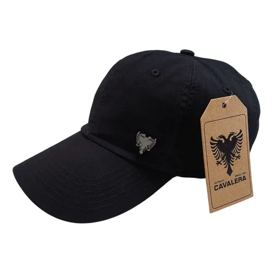 Bone Cavalera Vitor Omega Preto Unissex Aba Curva Ajustavel