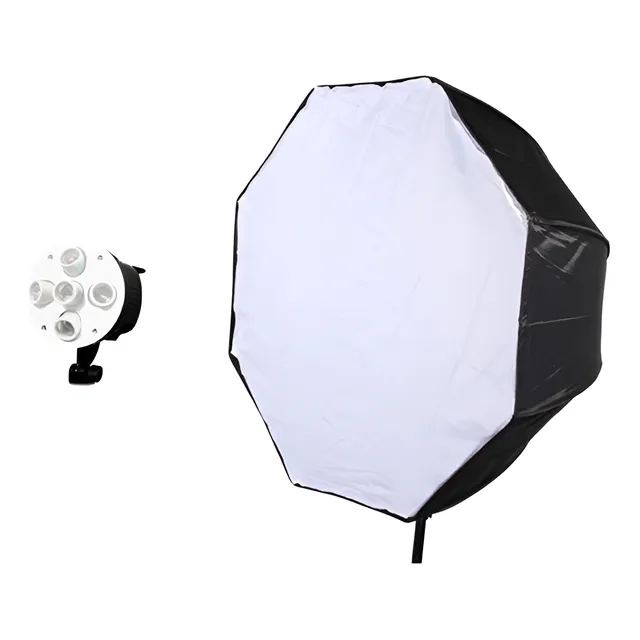 Softbox Octogonal Difusor 90 Cm Cinco Luces 5 Lamp
