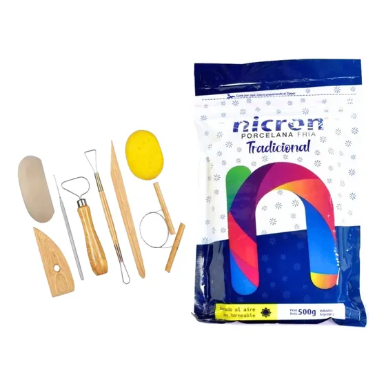 Porcelana Fria + Herramientas X 8 Blanco