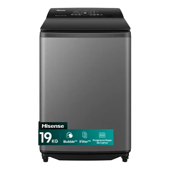 Lavadora Carga Superior 19kg Wt3i1923ut Gris Oscuro