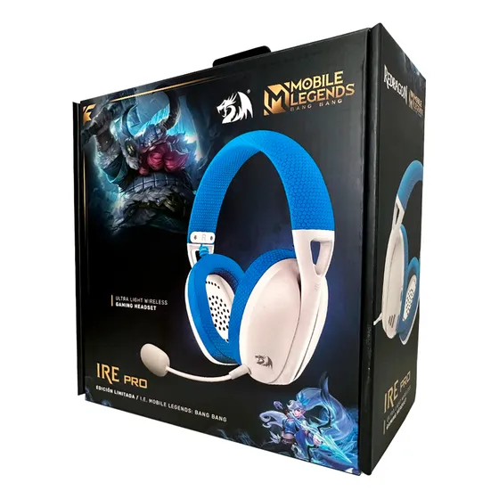 Diadema Redragon Ire Pro Bco/az Mobile Legends Ed. Limitada Color Blanco/Azul