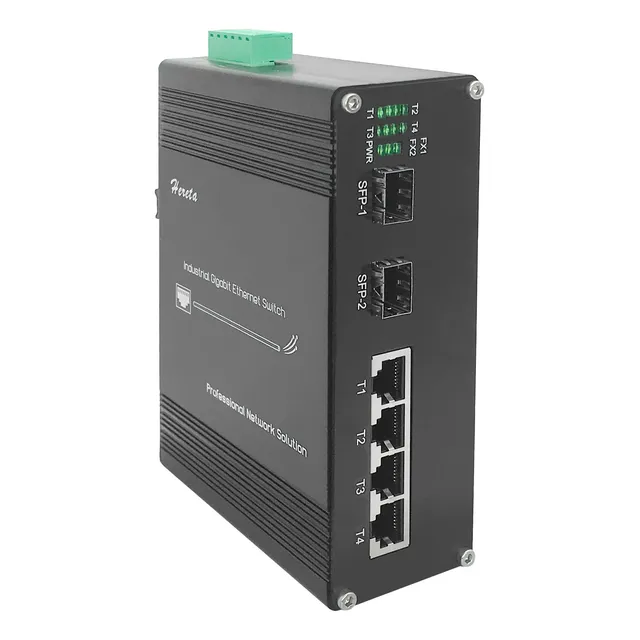 Interruptor De Fibra Ethernet Compacto De 6 Puertos Switch