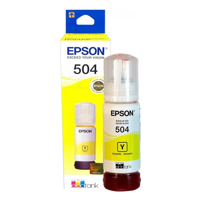 Botella Tinta Epson T504 L4150 L4160 L6161 L6171 Amarillo