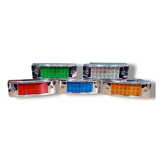 Plafón Led Mica Lateral Rectangular Con Visera Borde Cromado