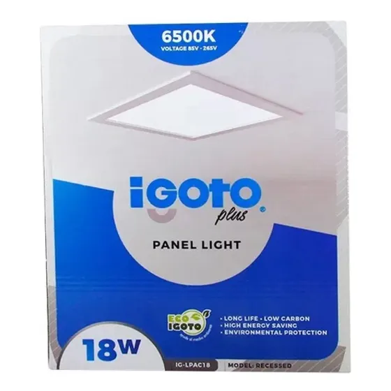Panel Led 18w Cuadrada Empotrar Igoto