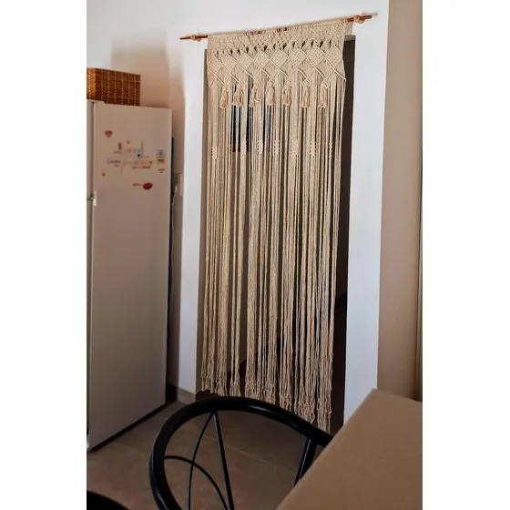 Cortina Para Puerta En Macramé 